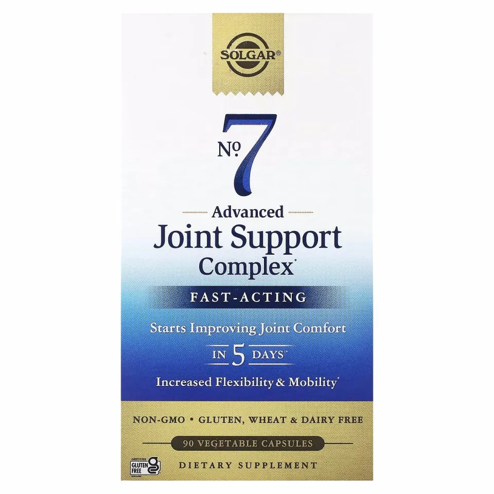 Solgar, No. 7, Advanced Joint Support, bo'ginlarni yaxshilash uchun, 90 kapsula