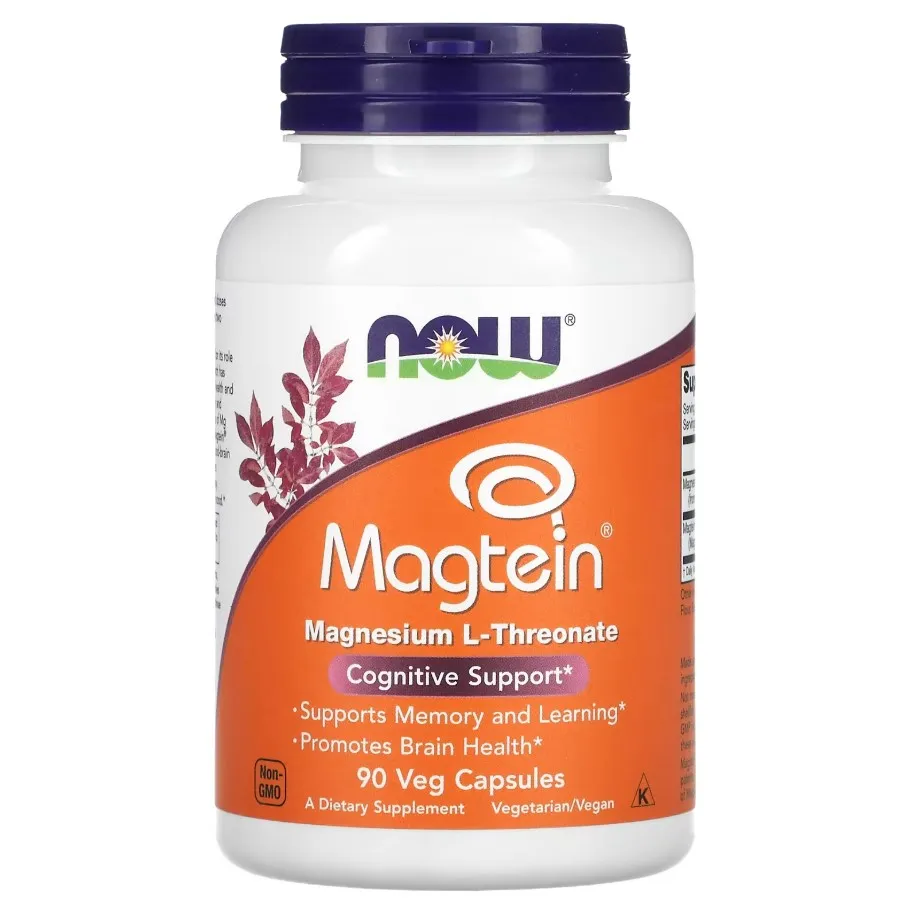 Now Foods, Magtein, Magniy L-treonat, 90 kapsula