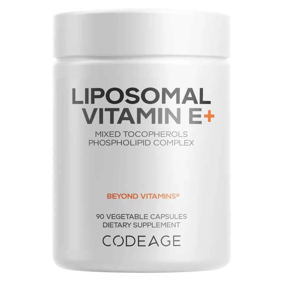 Codeage, Liposomal vitamin E+, aralash tokoferollar, 90 kapsula