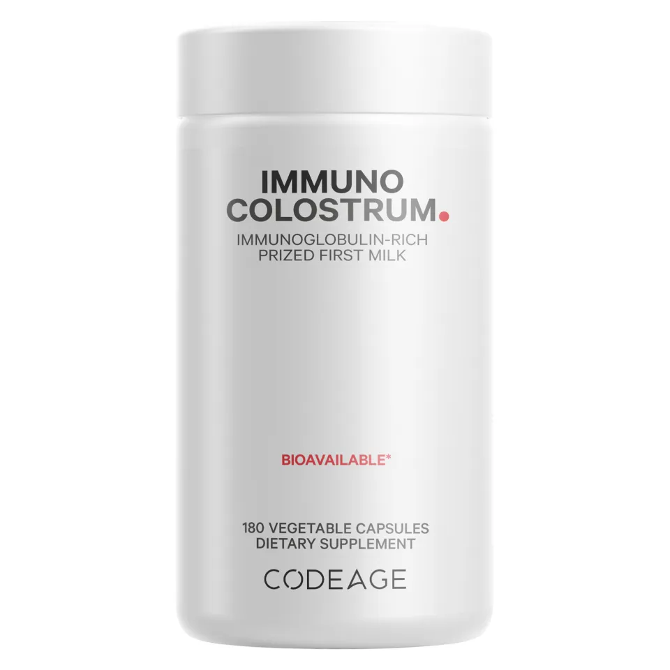 Codeage, Immuno Colostrum, Immunitetni mustahkamlash uchun molozivo, 500 mg, 180 kapsula