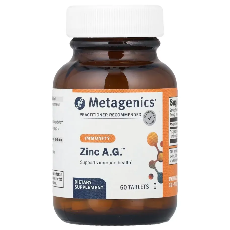 Metagenics, Zinc Arginate, аргинат цинка, 20 мг, 60 таблеток