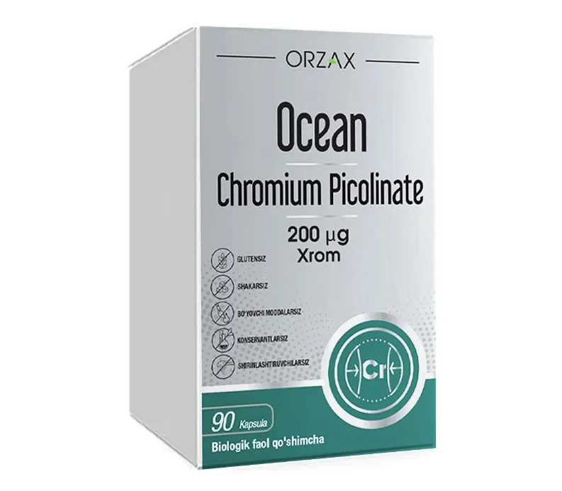 Orzax, Ocean Хром Пиколинат 200 мг, 90 капсул