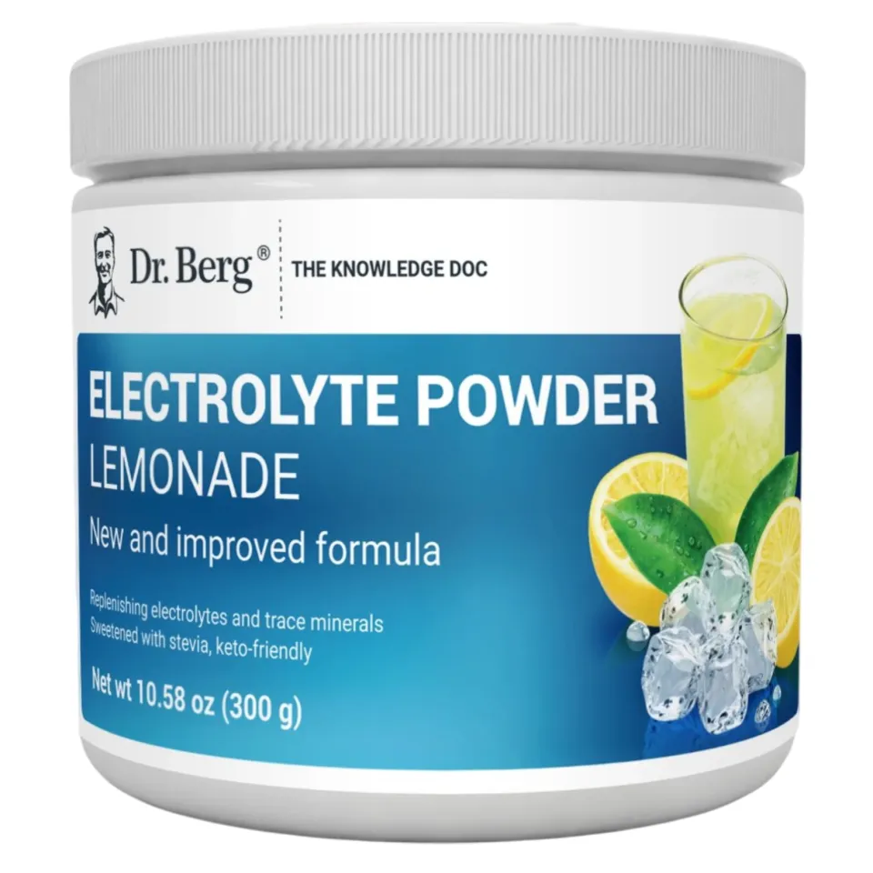 Dr. Berg, Electrolyte Powder, Электролитный порошок, Лимонадный вкус, 300 г