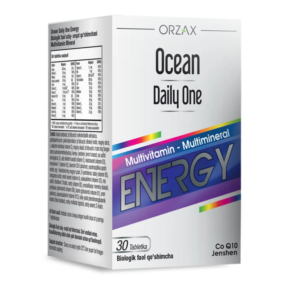 Orzax, Ocean Daily One Energy мультивитамины, 30 таблеток
