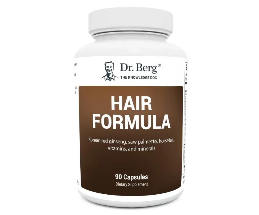 Dr. Berg, Hair Formula, Формула для волос, 90 капсул