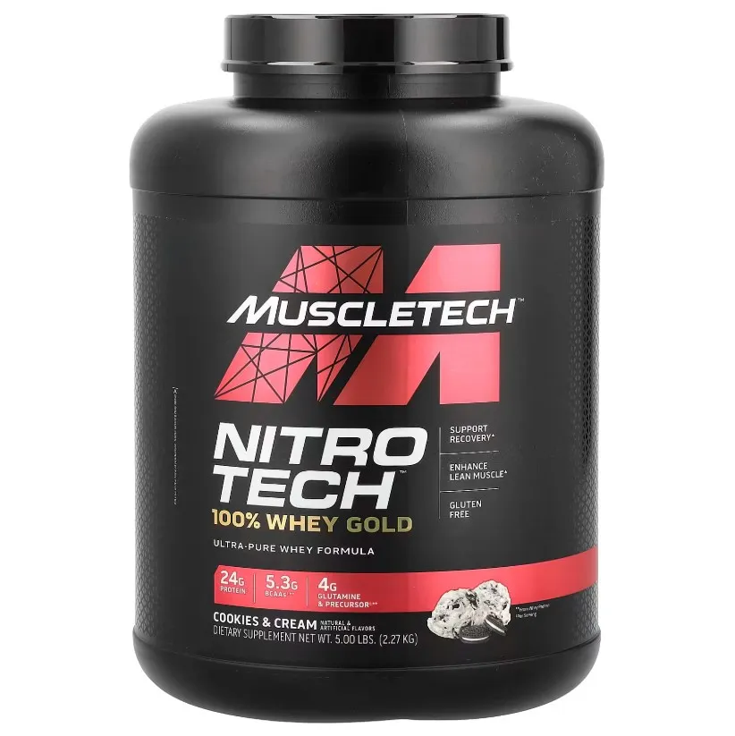 MuscleTech, Nitro-Tech 100% Whey Gold, Oqsil, qaymoqli pechenye, 2,27 kg