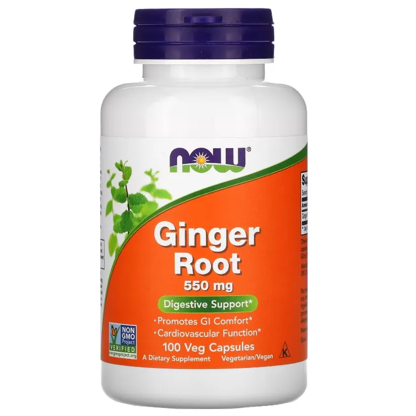 NOW Foods, Zanjabil ildizi, 550 mg, 100 sabzavotli kapsula