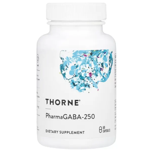 Thorne, PharmaGABA-250 mg, 60 kapsula