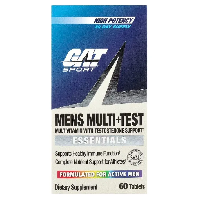 GAT, Mens Multi + Test, мультивитамины с тестостероном для мужчин, 60 таблеток