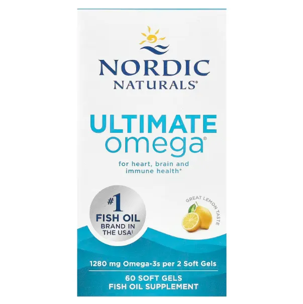 Nordic Naturals Ultimate Omega-3, limon ta'mli, 60 kapsula