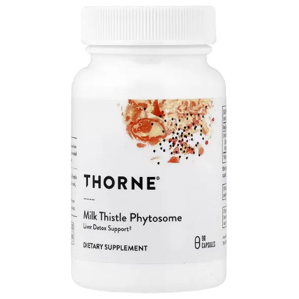 Thorne, Milk Thistle Phytosome, фитосомы расторопши, 90 капсул
