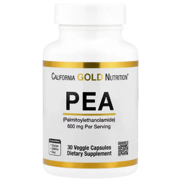 California Gold Nutrition, PEA (Palmitoylethanolamid), 30 vegetarian kapsulalari