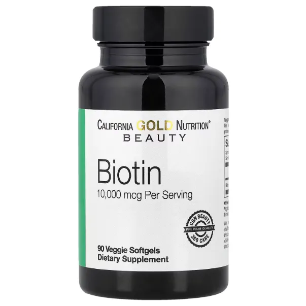 California Gold Nutrition Biotin 10,000 mkg 90 sabzavotli kapsulalar
