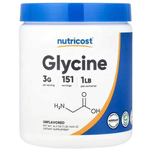 Nutricost, Glycine, глицин в виде порошка, 454 г