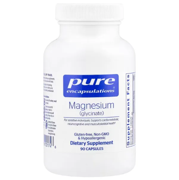 Pure Encapsulations, Magnesium Glycinate, Глицинат магния, 90 капсул