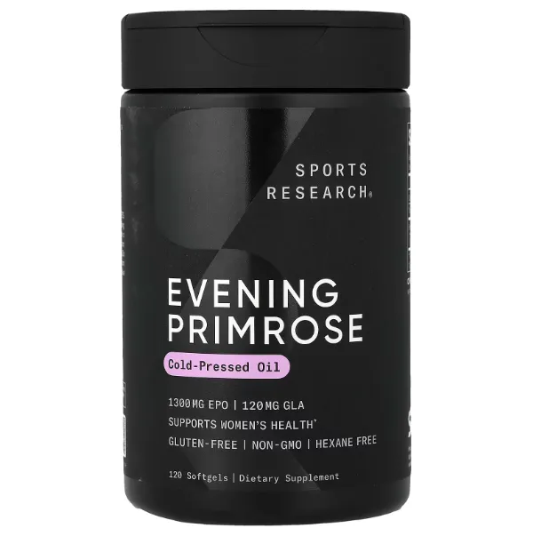 Sports Research, Evening Primrose Oil, примула вечерняя, 1300 мг 120 капсул