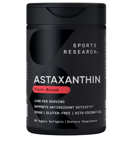 Sports Research, Astaxanthin, Астаксантин, 12 мг, 60 растительных капсул