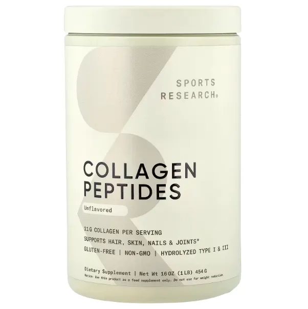 Sports Research, kollagen peptidlari, lazzatsiz, 16 oz (454 g)