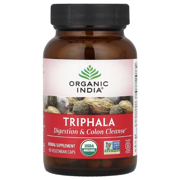 Organic India, Triphala, трифала, 90 вегетарианских капсул