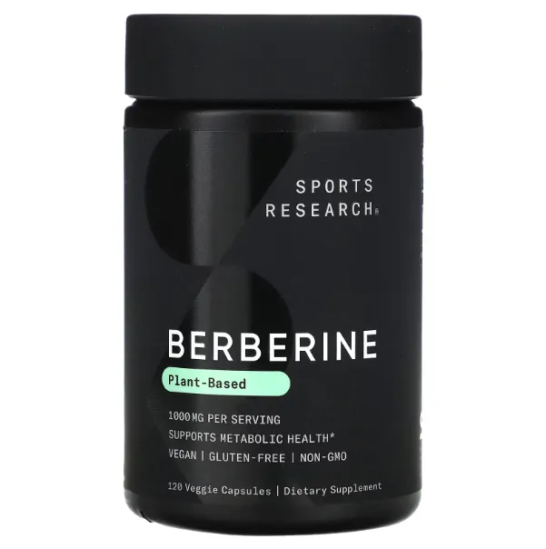 Sports Research, Berberin 500 mg ,120 sabzavotli kapsulalar