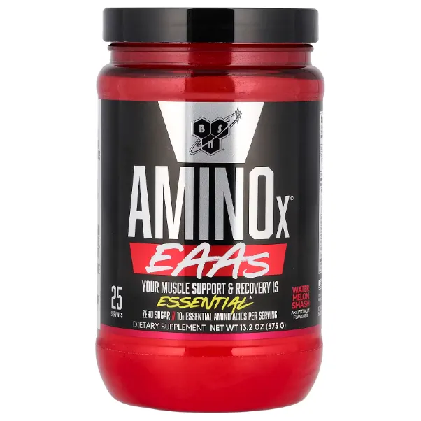 BSN, AminoX, EAAs, поддержка и восстановление мышц, арбуз, 375 г