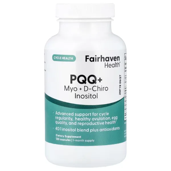 Fairhaven Health, PQQ + мио + D-хироинозитол, 120 капсул
